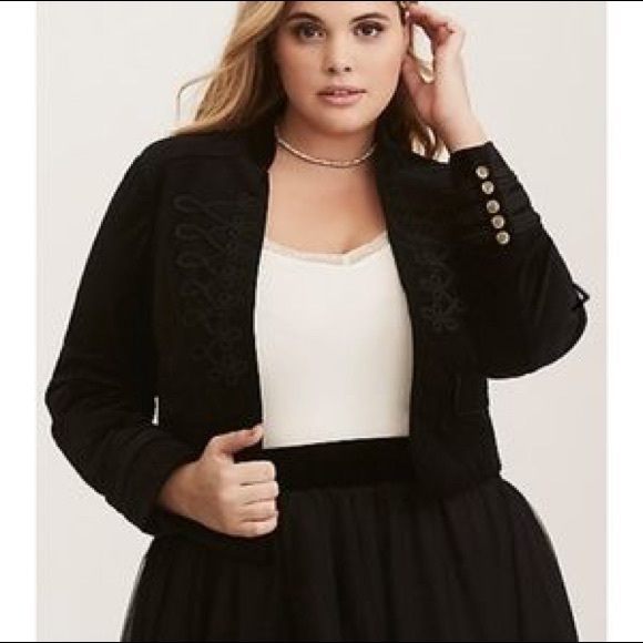 torrid Jackets & Blazers - Velvet-Embellished-Military-Jacket